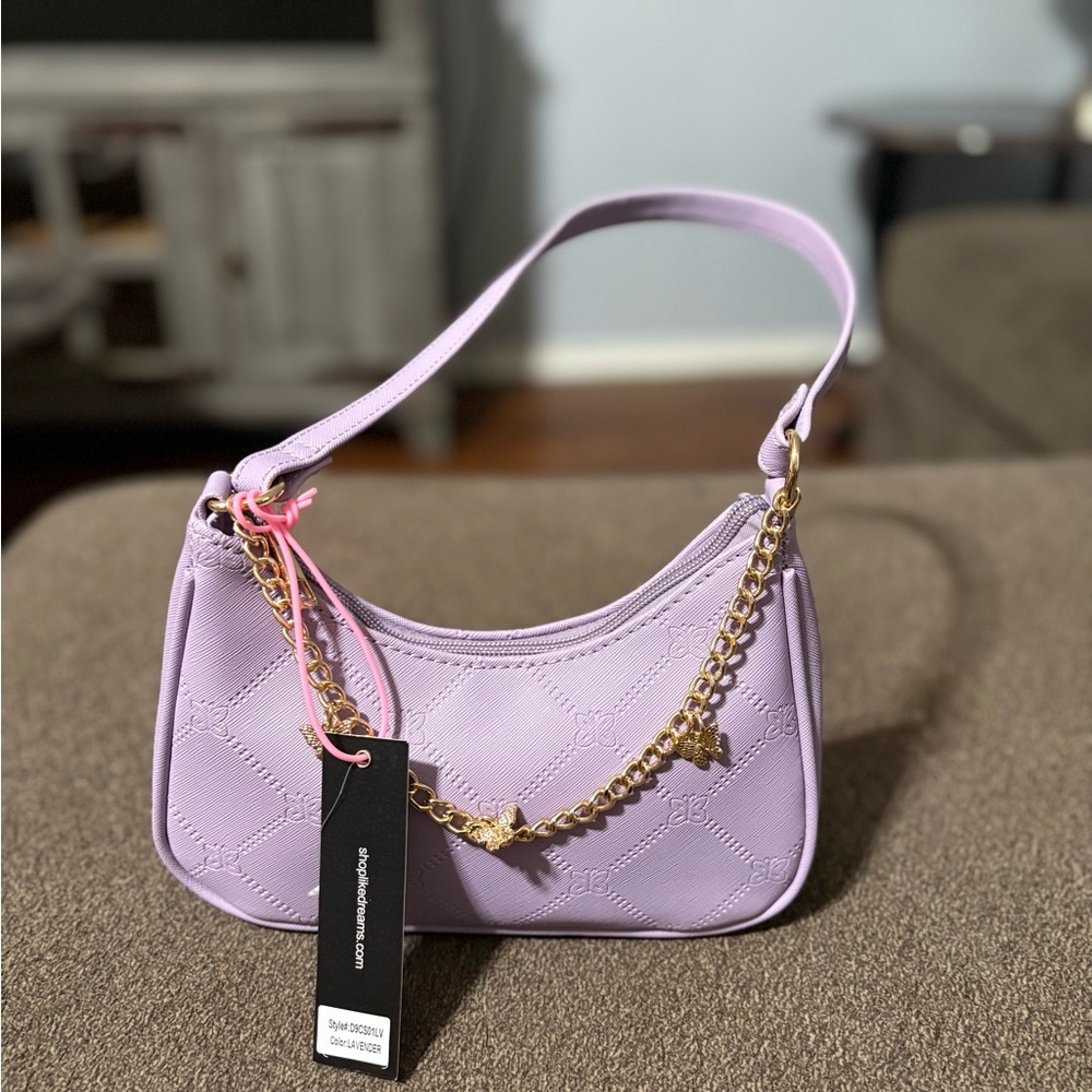 Lavender Chain Shoulder Bag